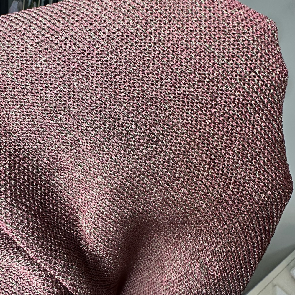 Y2K Maroon Grunge Knit Mesh Maxi sheath Dress - Picture 6 of 6